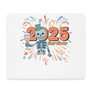2025 Survivor Skeleton Party Feier - Mousepad (Querformat) - Weiß - Vorne