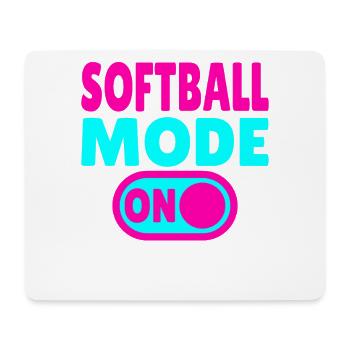 Mode softball activé - Tapis de souris (format paysage) - blanc - Devant