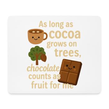 Le chocolat compte comme un fruit – drôle de dicton du cacao - Tapis de souris (format paysage) - blanc - Devant