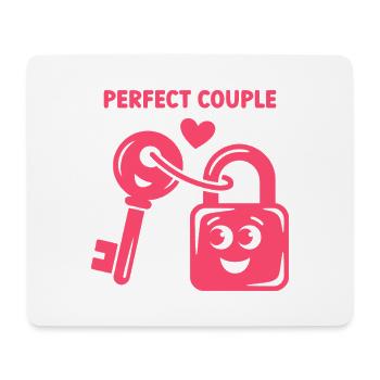 Perfect Couple Key and Lock Love - Mouse Pad (horizontal) - white - Front