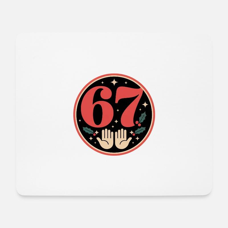67 Weihnachten Hände Sterne Motiv - Mousepad (Querformat) - Weiß