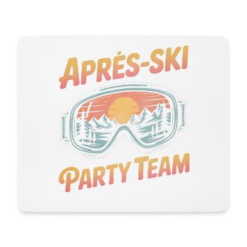 Apres Ski Berge Party Team Skibrille - Mousepad (Querformat) - Weiß - Vorne