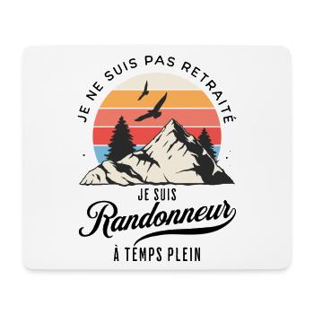 Full-time hiker not retired - Mouse Pad (horizontal) - white - Front