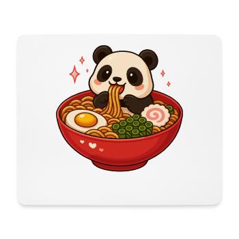 Panda mit Nudeln Ramen kawaii Panda - Mousepad (Querformat) - Weiß - Vorne