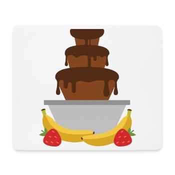 Fontaine de chocolat aux fruits - Tapis de souris (format paysage) - blanc - Devant
