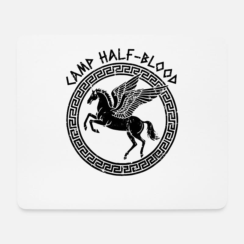 Camp Halbblut Fliegendes Pferd Camping Halbblut - Mousepad (Querformat) - Weiß