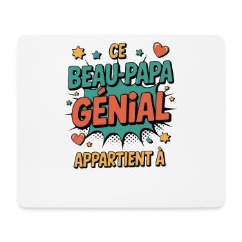 Ce Beau-Papa Génial à Personnaliser – Famille - Tapis de souris (format paysage) - blanc - Devant