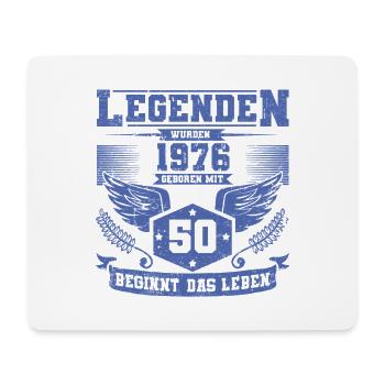 50 Geburtstag 1976 Legenden Grunge Leben beginnt - Mousepad (Querformat) - Weiß - Vorne