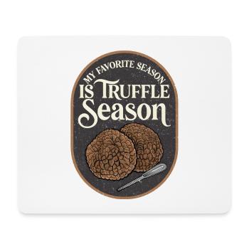 Trüffelzeit Lieblingssaison - Mousepad (Querformat) - Weiß - Vorne