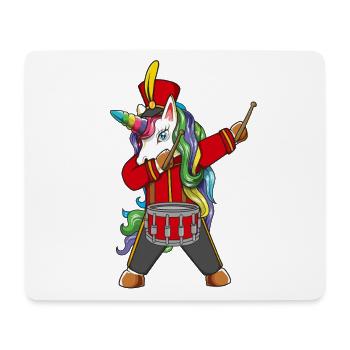 Dabbing Marching Band Unicorn Drummer Musician - Mouse Pad (horizontal) - white - Front
