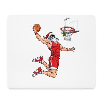 Dunking Santa Holiday Basketball Spirit Bold  - Tapis de souris (format paysage) - blanc - Devant
