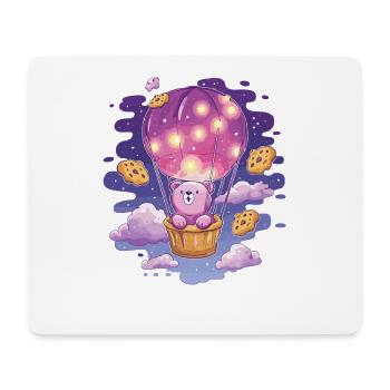 Bärenballon im Cookie-Himmel - Mousepad (Querformat) - Weiß - Vorne