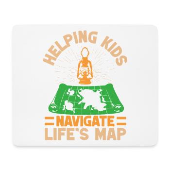 Girl Scout Leader Helping Kids Navigate Scout - Mousepad (Querformat) - Weiß - Vorne