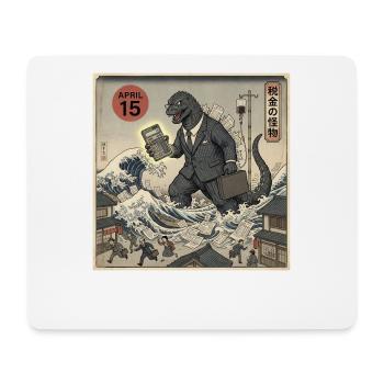 April 15 Tax Monster Suit - Mouse Pad (horizontal) - white - Front