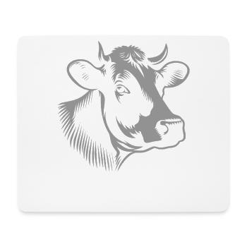 Cow Head – Striking Animal Motif with Character - Mouse Pad (horizontal) - white - Front