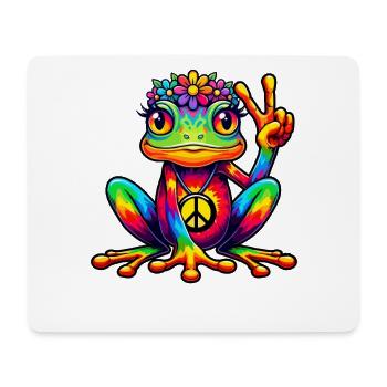 Hippie Frog 70s 1970s 60s Party - Mouse Pad (horizontal) - white - Front