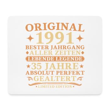 Original 1991 Baujahr 35. Geburtstag Geschenk - Mousepad (Querformat) - Weiß - Vorne