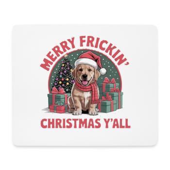 Merry Frickin Christmas Yall Lustiger Weihnachts - Mouse Pad (horizontal) - white - Front