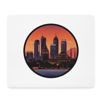 Istanbul Abendstimmung Skyline - Mousepad (Querformat) - Weiß - Vorne