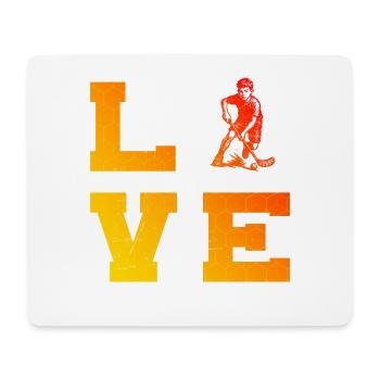 Klassisches Floorball Motiv - Mousepad (Querformat) - Weiß - Vorne