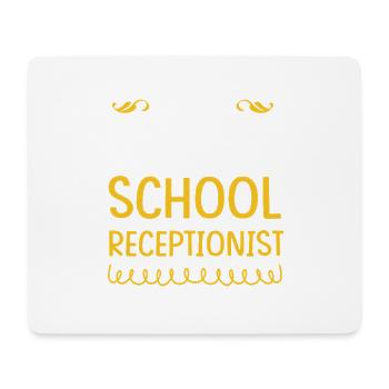 Receptionist School Receptionist - Mouse Pad (horizontal) - white - Front