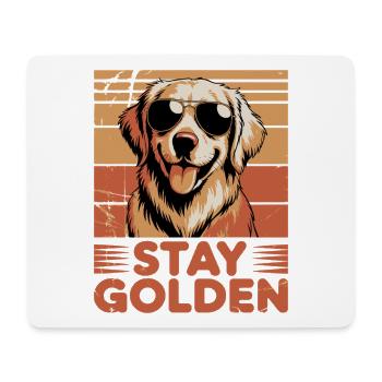 Golden Labrador Retriever Stay Golden - Mouse Pad (horizontal) - white - Front