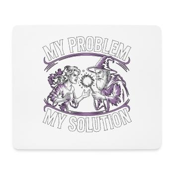 Witchcraft My Problem My Pictogram Dad Spellcaster - Mouse Pad (horizontal) - white - Front