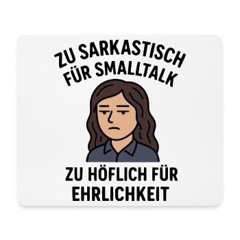 Too polite, too honest - comic saying for women - Mouse Pad (horizontal) - white - Front