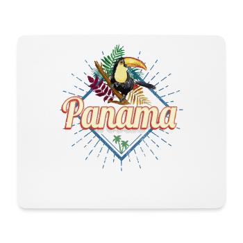 Panama City Toucan Retro Palm Trees Vintage Souvenir - Mouse Pad (horizontal) - white - Front