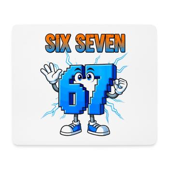67 Gen Alpha Six Seven Italien 6 7 Brainrot - Tapis de souris (format paysage) - blanc - Devant