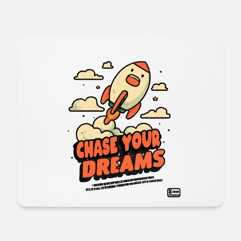 Chase your Dreams - Mousepad (Querformat) - Weiß