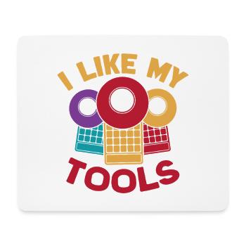 Bingo Jeu J’aime mes outils Bingo - Tapis de souris (format paysage) - blanc - Devant