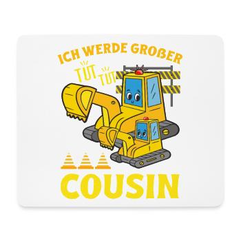 I Will Big Cousin 2024 Excavator Soon Bigger - Mouse Pad (horizontal) - white - Front