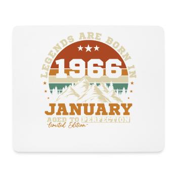 January 1966 Vintage Retro Birthday Gift - Mouse Pad (horizontal) - white - Front