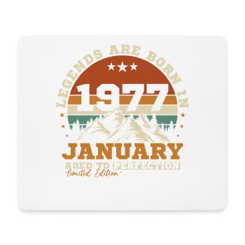 January 1977 Vintage Retro Birthday Gift - Mouse Pad (horizontal) - white - Front