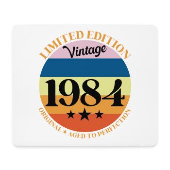 1984 Vintage Birthday Gift 84 Birthday - Mouse Pad (horizontal) - white - Front