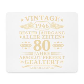 80 ans parfaitement vieilli mille 1946 - Tapis de souris (format paysage) - blanc - Devant