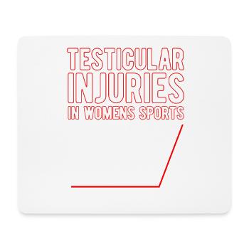 Blessures testiculaires dans le sport féminin Inportables - Tapis de souris (format paysage) - blanc - Devant