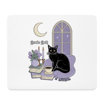 Gentle Goth Cozy Goth Katze - Mousepad (Querformat) - Weiß - Vorne