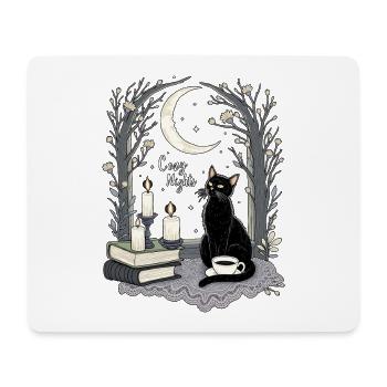 Cozy Nights Cozy Goth Katze - Mousepad (Querformat) - Weiß - Vorne