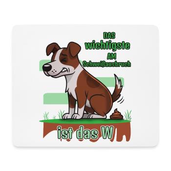 Das wichtigste am Schweißausbruch ist das W - Mousepad (Querformat) - Weiß - Vorne