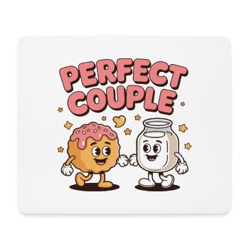 Perfect Couple Donut And Milk Fun Art - Mousepad (Querformat) - Weiß - Vorne