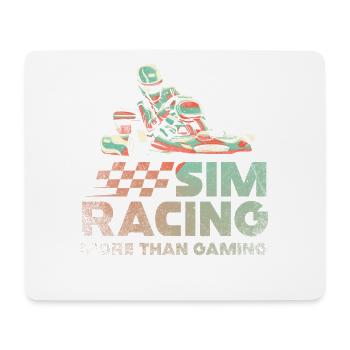 Sim Racing: Mehr als nur Gaming - Mousepad (Querformat) - Weiß - Vorne