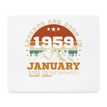 Janvier 1959 Vintage Rétro Cadeau D'anniversaire - Tapis de souris (format paysage) - blanc - Devant