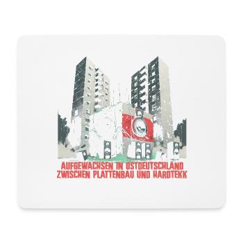 Hardtekk Tekke Ostdeutschland Plattenbau - Mousepad (Querformat) - Weiß - Vorne