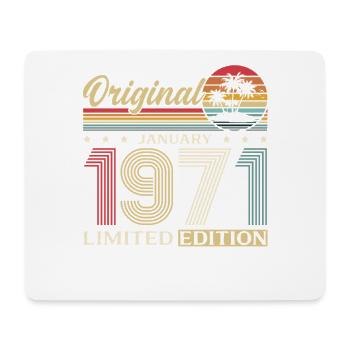 55th Birthday Original January Born 1971 - Mouse Pad (horizontal) - white - Front
