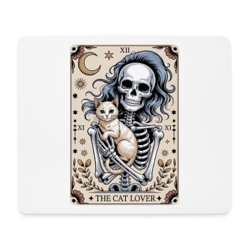 Die Katzenliebhaber-Tarotkarte - Mousepad (Querformat) - Weiß - Vorne
