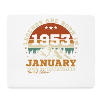 January 1953 Vintage Retro Birthday Gift - Mouse Pad (horizontal) - white - Front