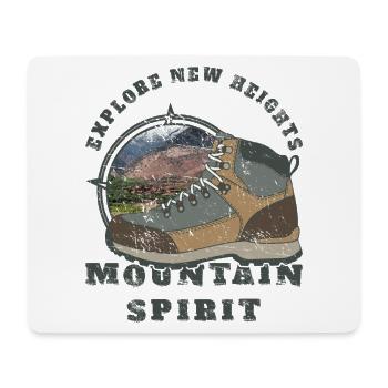 Berg- und Abenteuergeist - Mousepad (Querformat) - Weiß - Vorne