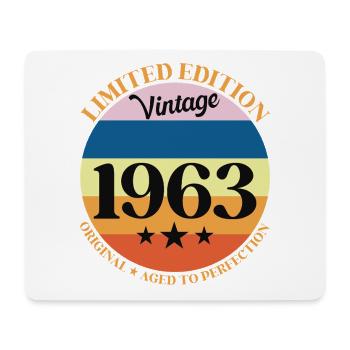 1963 Vintage Birthday Gift 63 Birthday - Mouse Pad (horizontal) - white - Front